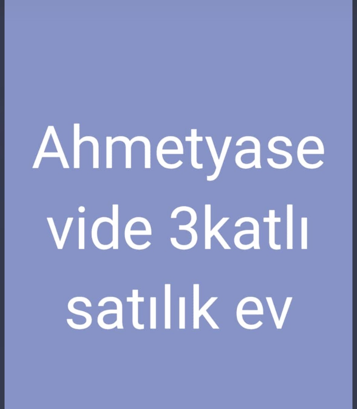 Ahmet Yesevi 3 katlı satılık ev ilanı